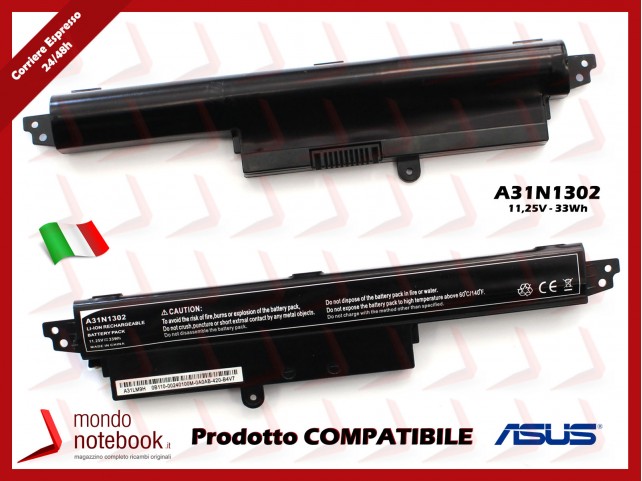 Batteria Compatibile Alta Qualità ASUS X200 K200MA VivoBook F200 F200C - 2200mAh