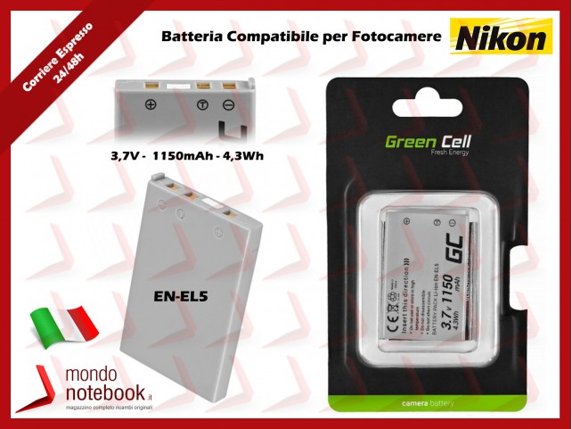 Batteria Compatibile per Fotocamera NIKON - EN-EL5