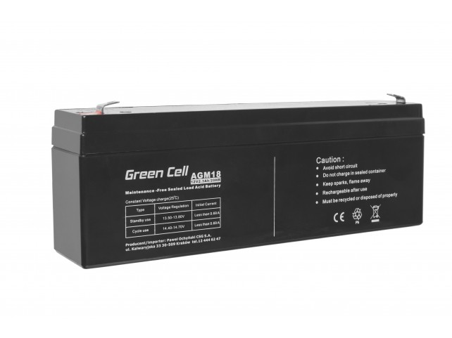Green Cell AGM Batteria 12V 2.3Ah
