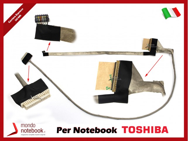 Cavo Flat LCD TOSHIBA Satellite C660 C660D C665 C665D P750 P755 DC020011Z10 Versione 1