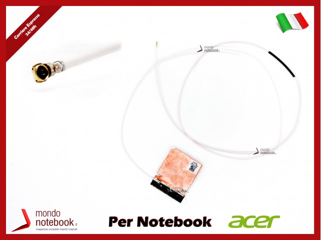 Cavo Antenna Wi-Fi WLAN AUX (BIANCO) ACER Aspire A315-42 A315-42G A315-54 A315-54K Extensa 215-51 215-51G 215-51K 215-51KG