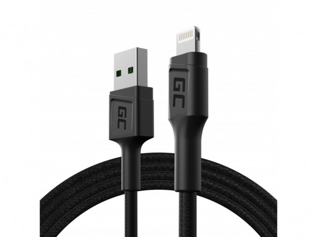Green Cell Cable GC PowerStream USB-A - Lightning 1,20 m quick charge Apple 2.4A