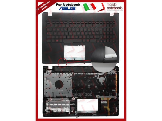 Tastiera con Top Case ASUS FX553 G553 GL543 GL553 (Retroill) Italiana DANNEGGIATA