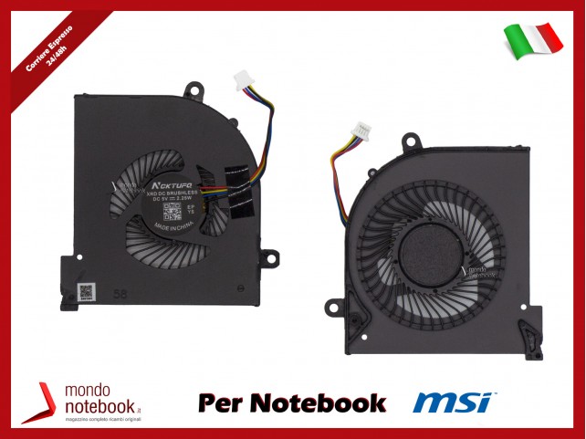 Ventola Fan CPU MSI GS65 GS65VR P65 MS-16Q2 P65 Creator 8RD 16Q1 16Q3