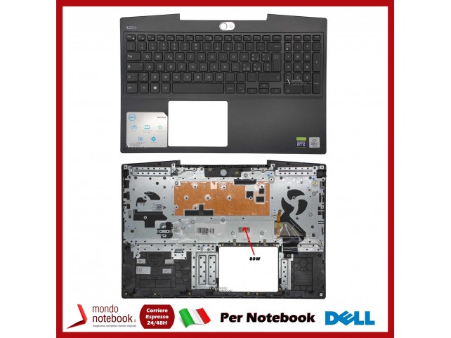 Tastiera con Top Case DELL G5-5500 Italiana Retroilluminata (No RGB) Vers. 80W