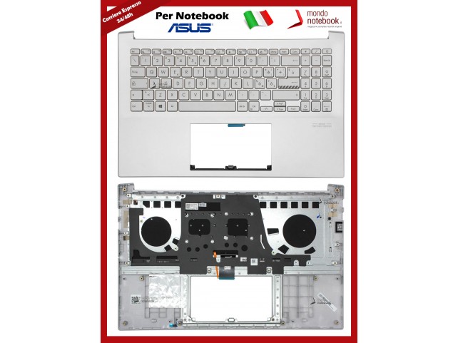 Tastiera con Top Case ASUS VivoBook X3500PC Layout Italiano Retroilluminata (Star Grey)
