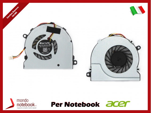 Ventola Fan CPU ACER All In One C22-320 C22-860 C22-865 C24-320 C24-860 (3 Pin) Vers.1 (Cavo Corto)