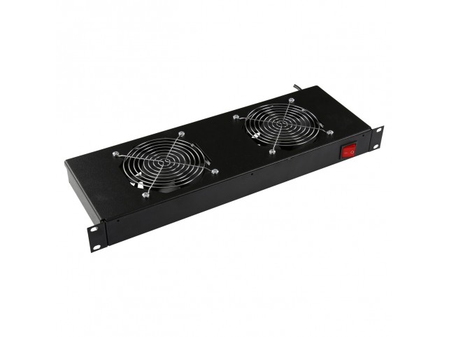Lanview 2 FANS, ANALOG THERMOSTAT  RACK MOUNT FAN MODULE 1U