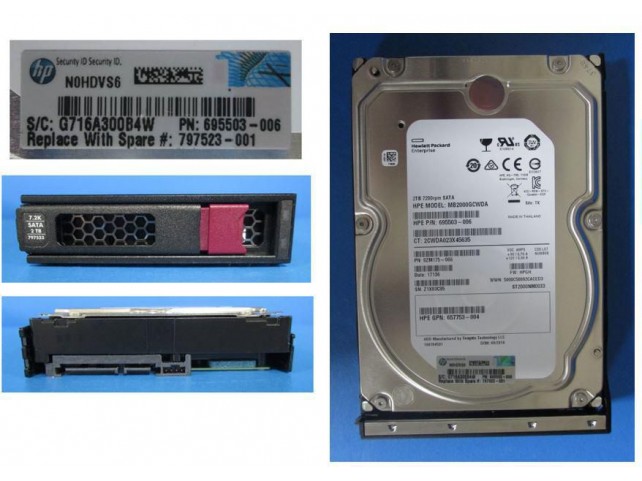 Hewlett Packard Enterprise DRV HD 2TB 6G 7.2K 3.5 SATA LP  MDL