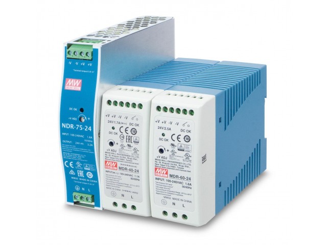 Planet 24V, 60W Din-Rail Power Supply  (MDR-60-24) - slim type