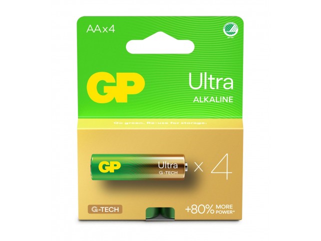 GP Batteries GP ULTRA ALKALINE AA/LR6  Battery. 4-Pack