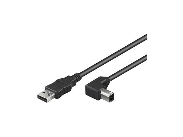 MicroConnect USB2.0 A-B 0,5m M-M  Angled