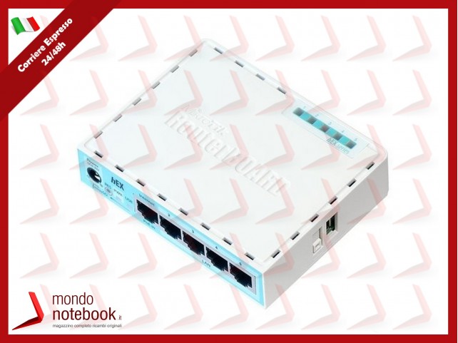 ROUTERBOARD MIKROTIK RB750Gr3 hEX with Dual Core 880MHz MHz CPU,256MB RAM,5Gigabit LAN ports, USB,Ro