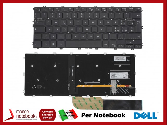 Tastiera Notebook DELL Inspiron 5580 5582 5585 7386 7580 7586 Italiana