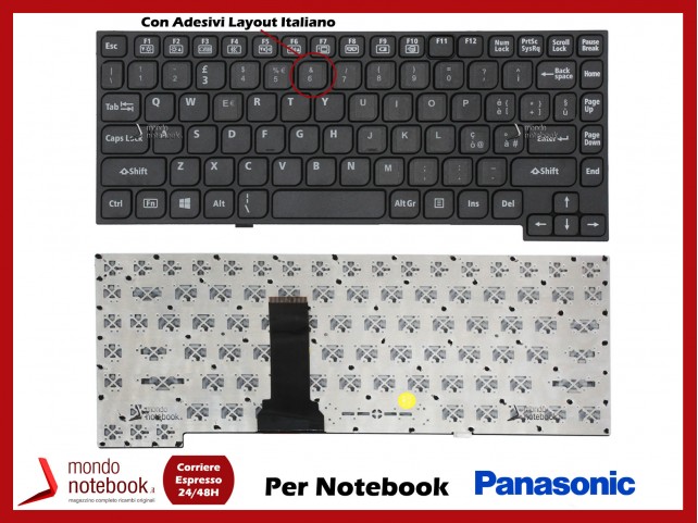 Tastiera Notebook Panasonic CF-54 con Adesivi Layout Italiano