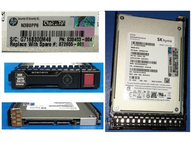 Hewlett Packard Enterprise SSD 960GB 6G SFF SATA RI-1 SC  