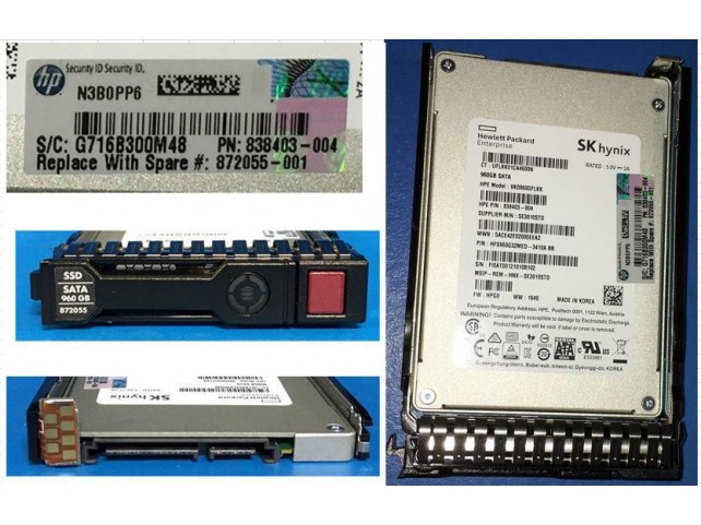 Hewlett Packard Enterprise SSD 960GB 6G SFF SATA RI-1 SC  
