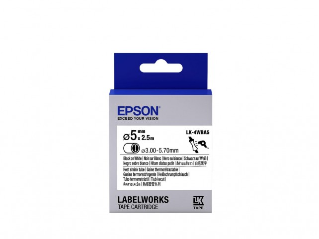 Epson TAPE - LK4WBA5 HST BLK/  WHT D5/2,5