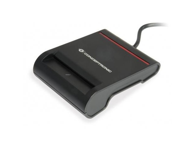 Conceptronic Smart ID Card Reader  Smart ID Card Reader, Black,