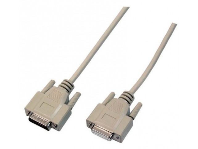 MicroConnect DSUB15-DSUB15  10m M-F  1:1Wired. With thumb screws