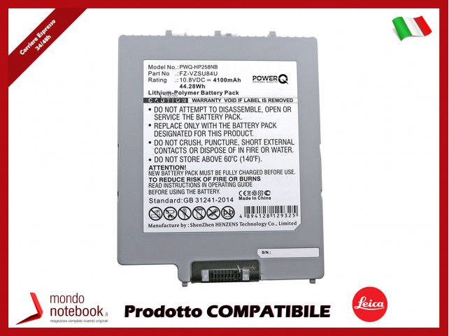 Batteria PowerQ per Leica e altri brand 4100mAh 10.8V P/N GEB235 Silver