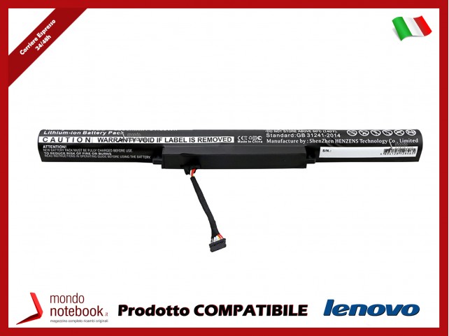 Batteria PowerQ per Lenovo IdeaPad 500-15ACZ 2200 mAh 14.4V P/N 4INR19/65 Nero