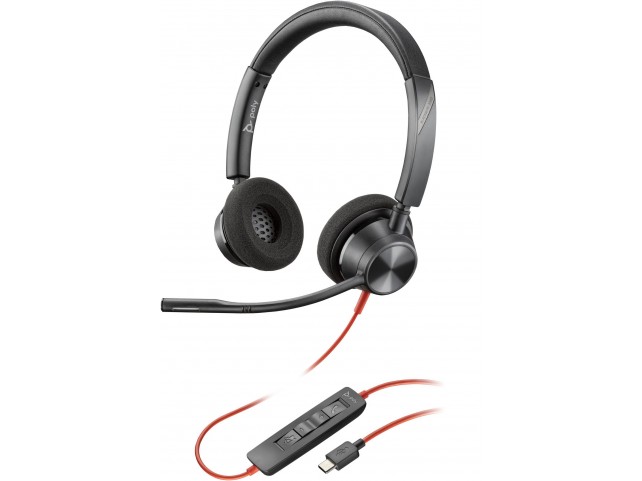HP Blackwire 3320 Stereo USB-C  Headset +USB-C/A Adapter