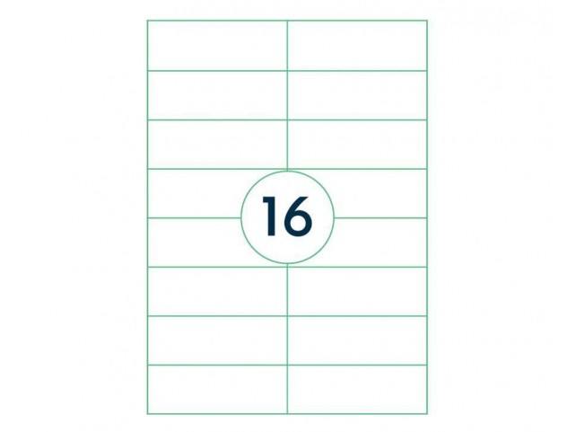 Capture A4 label 105x37 mm. 16 labels  per sheet, 100 sheets per box