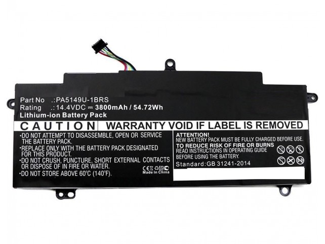 Laptop Battery for Toshiba  55Wh Li-ion 14.4V 3800mAh