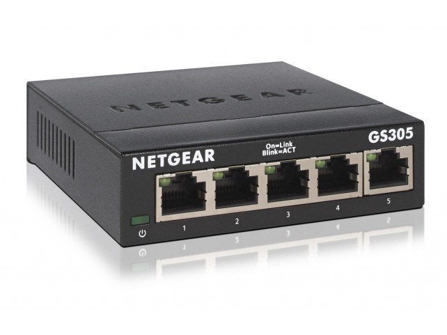 Netgear 5-PORT GB ETHERNET UNMGD -  EU PLUG **New Retail** Switch