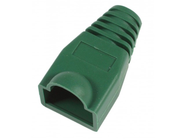 Boots RJ45 Green, 50pcs  Cable lead in 6.40mm