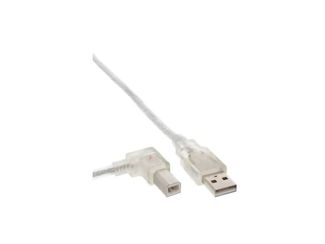MicroConnect USB2.0 A-B 5m M-L  Angled