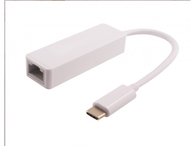 MicroConnect USB-C to RJ45 Adapter  10/100/1000Mbps, White, 5Gbps