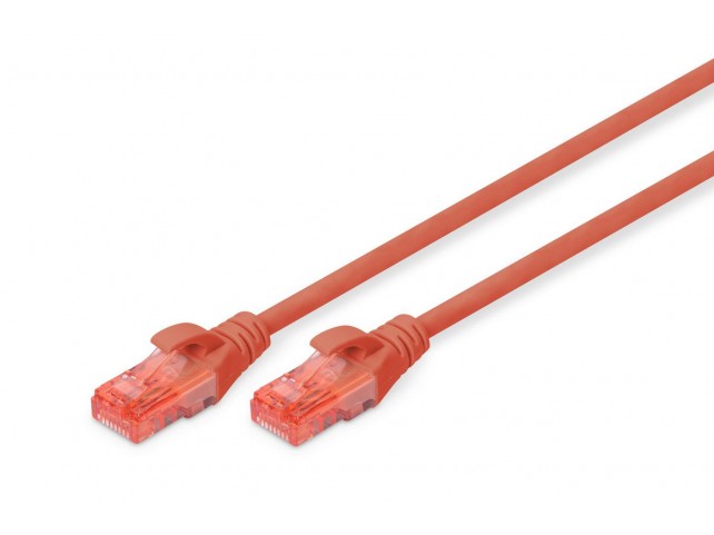 Digitus CAT 6, U-UTP patch cord, PVC  AWG 26/7, length 2 m, color r