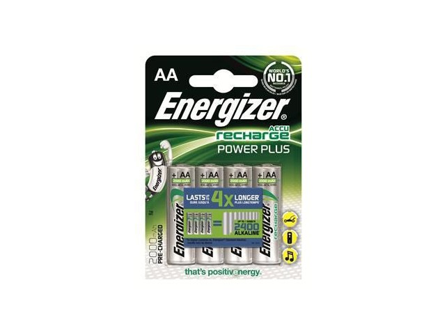 Energizer Battery AA/LR6 Power Plus Ni-M  2000mAh 4-pak