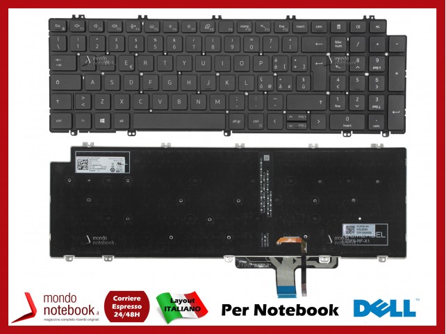 Tastiera Notebook DELL Latitude 5520 5530 5540 Precision 3560 Italian Retroill.