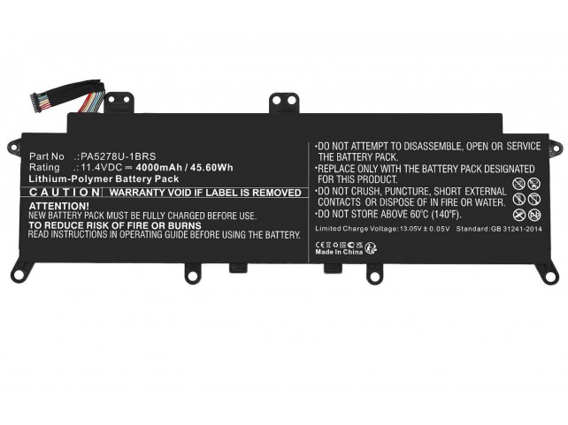 CoreParts Battery for Toshiba Notebook  45.60Wh Li-ion 11.4V 4000mAh