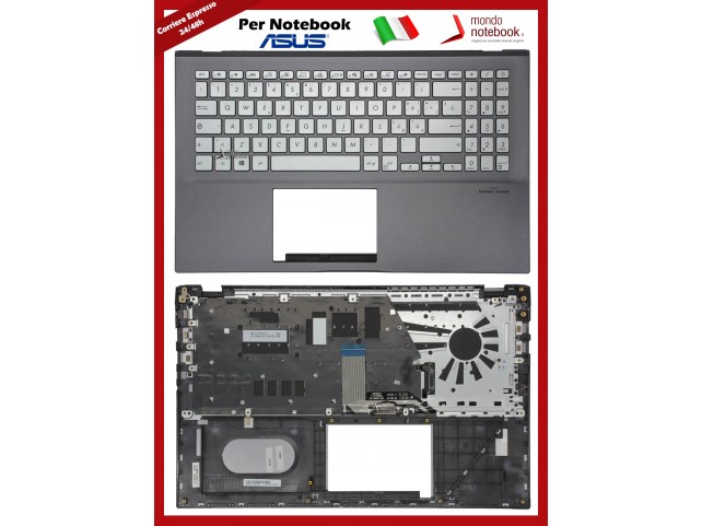 Tastiera Con Top Case ASUS X531 Series (Italiana) - Retroilluminata
(Grey)