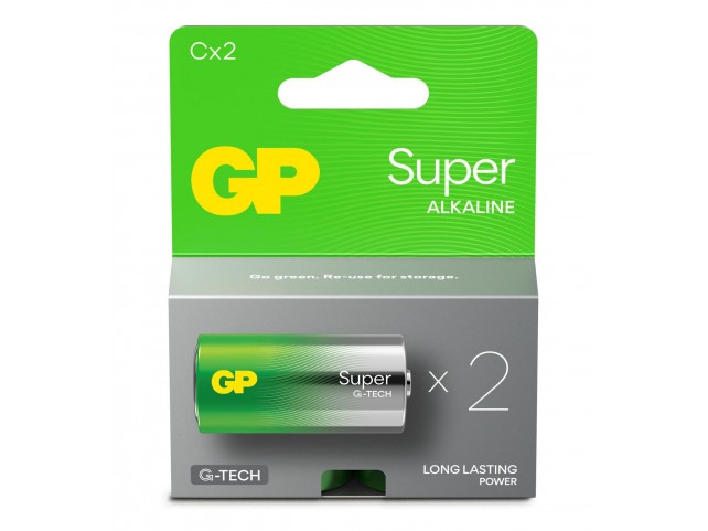 GP Batteries GP SUPER ALKALINE C/LR14  Battery. 2-Pack