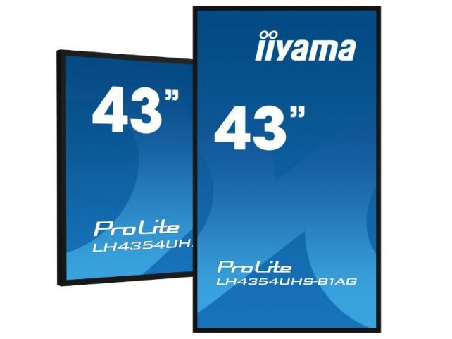 iiyama 43" 3840x2160, UHD IPS panel,  Haze 25%, 500cd/mý,