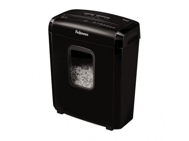 Fellowes Powershred 6M Paper Shredder  Micro-Cut Shredding Black