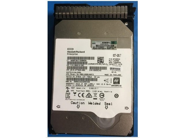 Hewlett Packard Enterprise DRV HDD 12TB 7.2K LFF  SAS SC HE DS