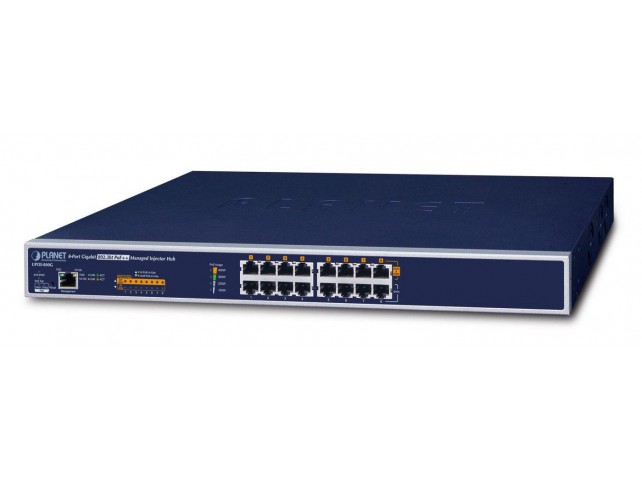 Planet 8-Port Gigabit 60W Ultra  PoE Managed Injector Hub