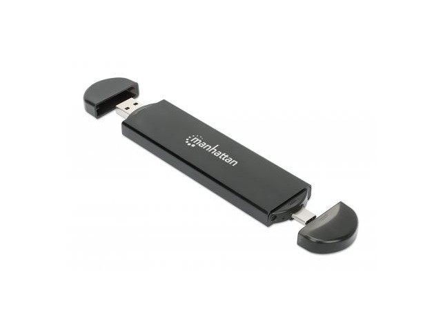 Manhattan M.2 Nvme And Sata Ssd  Enclosure, Usb-C & Usb-A Male