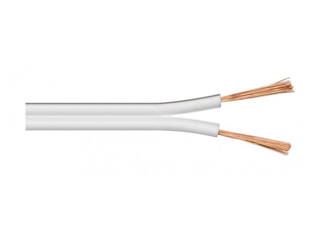 MicroConnect Speaker cable, 100m,  2x2,5mmý, white cable
