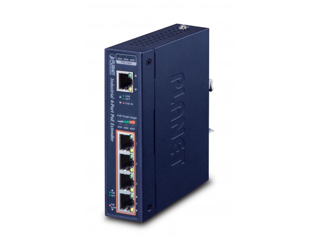Planet IP30 Industrial 1-Port 60W  Ultra POE to 4-P 802.3af/at