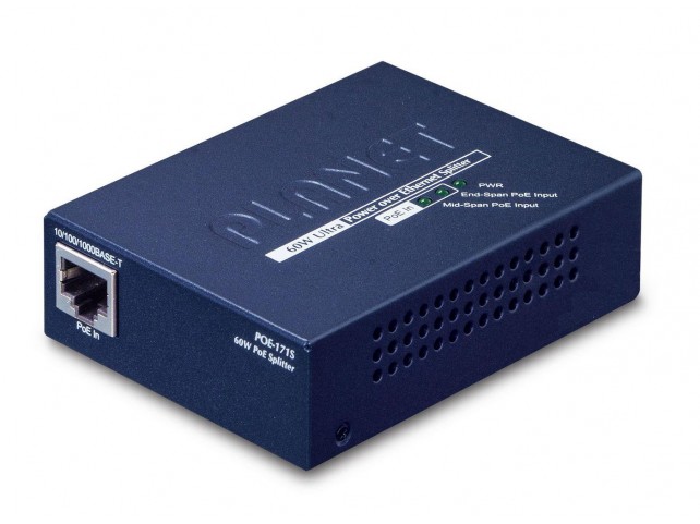 Planet Single Port 10/100/1000Mbps  Ultra POE Splitter 12V/19V/24V