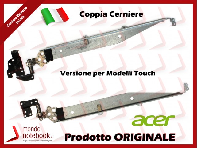 Cerniere Hinges ACER Aspire E1-572 E1-572G 570G 510G 530G 532P (COPPIA) Vers. Touch