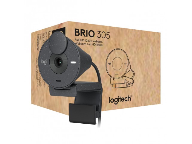 Logitech Brio 305 Webcam 2 Mp 1920 X  1080 Pixels Usb-C Graphite