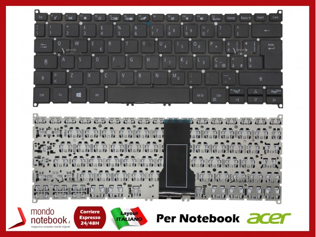 Tastiera Notebook ACER Spin 5 SP513-52N Spin 3 SP313-51N SP314-51 SP314-52 SP314-53 Italiana